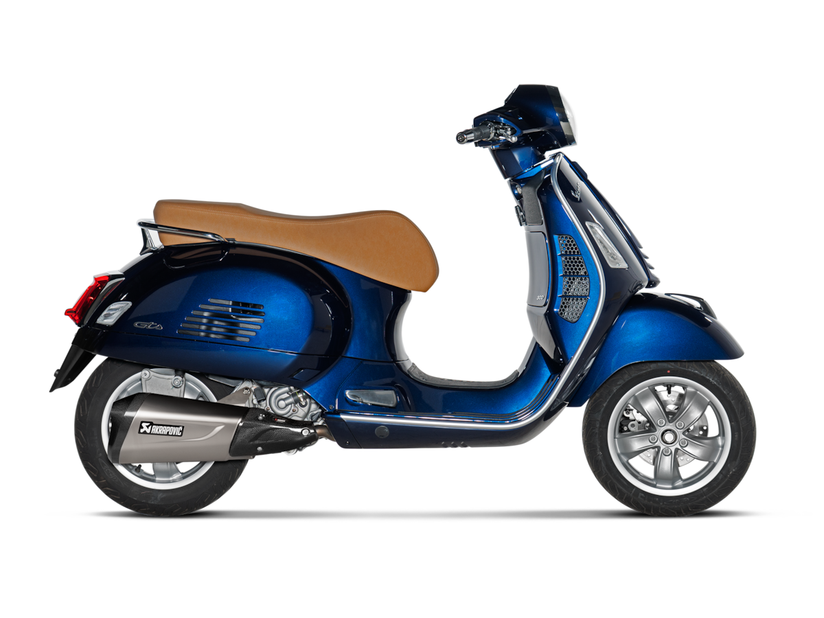 Terminale di scarico Akrapovic Slip-On Line Acciaio inox Vespa GTS Super 300 / Sei Giorni / Tech 2021-2024 – S-VE3SO11-ZDFSS – foto 2