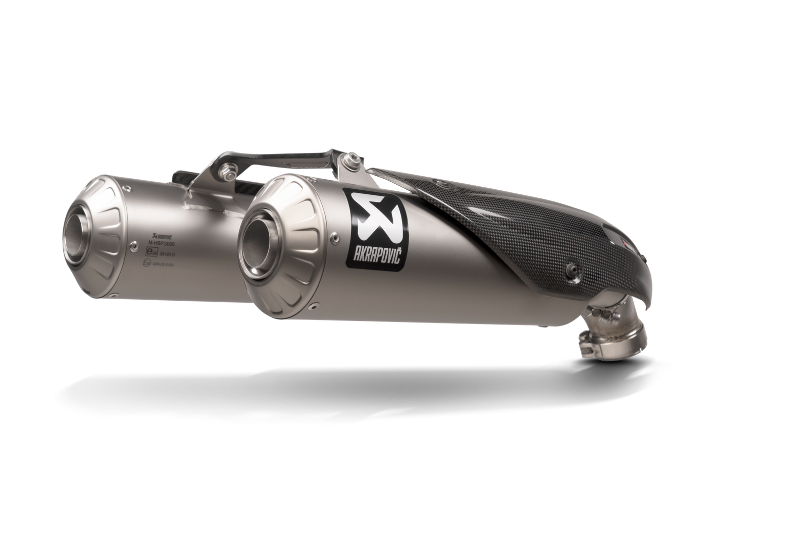 Terminale di scarico Akrapovic Slip-On Line Titanio Ducati Scrambler 1100 2021-2024 – S-D11SO13-HBFGT Paracalore Akrapovic omologato titanio Ducati Scrambler 1100 2021-2024
