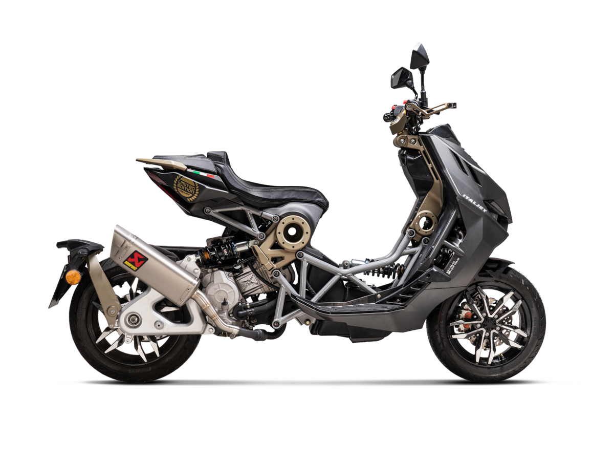 Terminale di scarico Akrapovic Slip-On Line Titanio Italjet Dragster 125 / 200 2021-2024 – S-IT125SO2-APT – foto 2