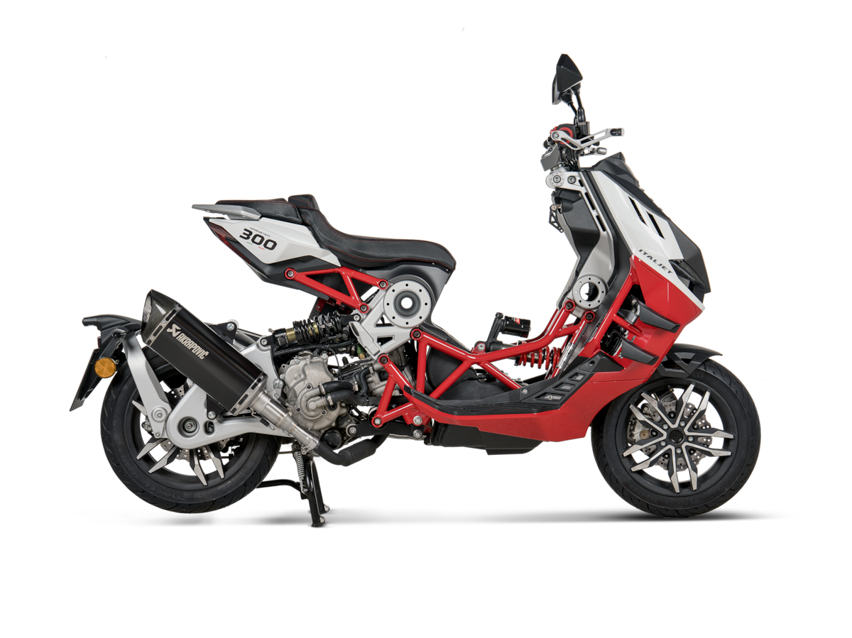 Terminale di scarico Akrapovic Slip-On Line Titanio Italjet Dragster 300 2024 – S-IT3SO1-HRTBL – foto 2