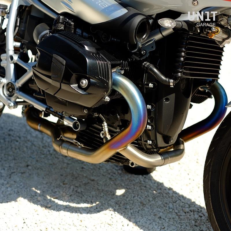 collettore_marmitta_senza_catalizzatore_in_titanio_con_saldature_a_vista Collettori senza catalizzatore in titanio con saldature a vista Unit Garage BMW R nineT Euro 3 / Euro 4 - immagine 1