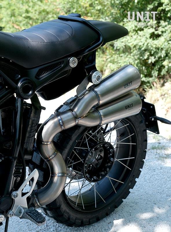 Marmitta alta doppia in titanio con saldature a vista Unit Garage BMW R nineT Scrambler / Urban G/S - immagine 3