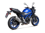 Terminale di scarico Akrapovic Slip-On Line Titanio Suzuki SV 650 X / SV 7 GX 2018-2026 - S-S7SO3-HRT