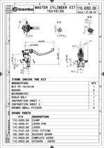 Pompa freno radiale Brembo 15 RCS leva lunga - 110A26330