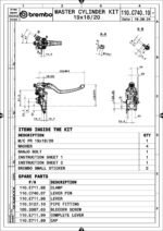 Pompa freno radiale Brembo 19 RCS Corsa Corta - 110C74010