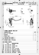Pompa freno radiale Brembo 15 RCS Corsa Corta - 110C74030