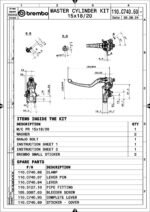 Pompa frizione radiale Brembo 16 RCS Corsa Corta - 110C74050
