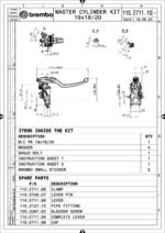 Pompa freno radiale Brembo 19 RCS Corsa Corta RR - 110E71110