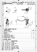 Pompa frizione radiale Brembo 16 RCS Corsa Corta RR - 110E71150